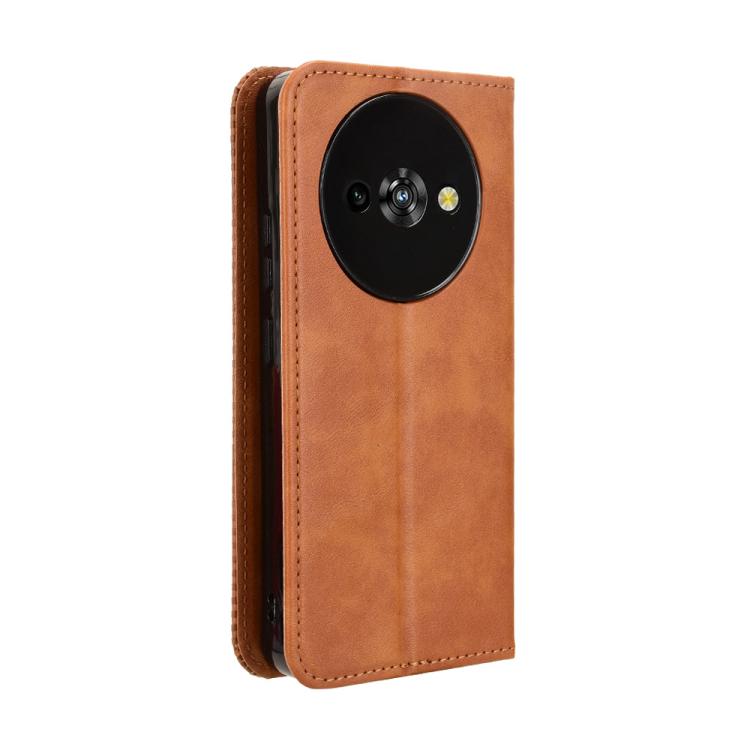 For Oukitel C59 / C59 Pro Magnetic Buckle Retro Texture Leather Phone Case