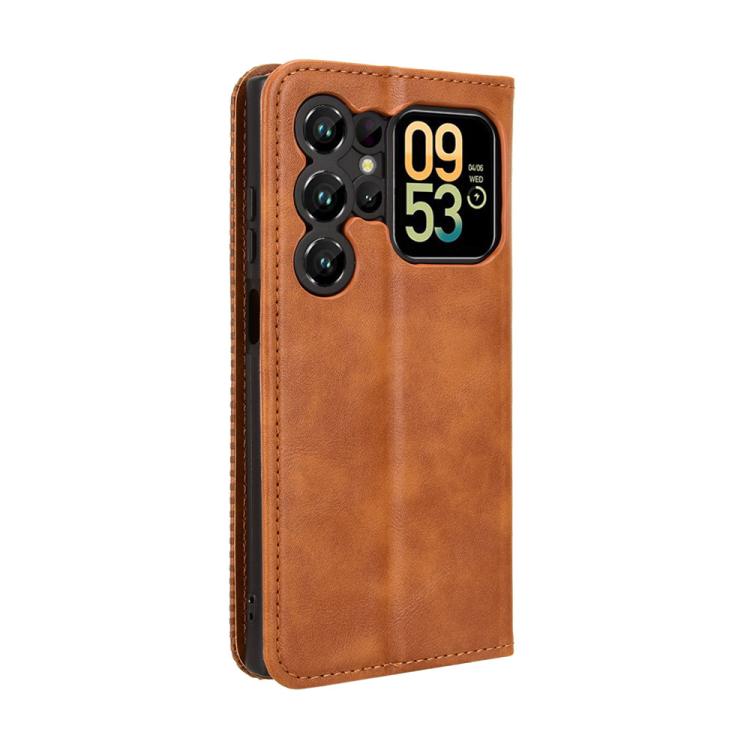 For Oukitel C62 / C62 Pro Magnetic Buckle Retro Texture Leather Phone Case