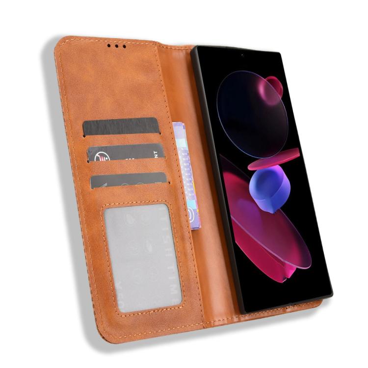 For Oukitel C62 / C62 Pro Magnetic Buckle Retro Texture Leather Phone Case