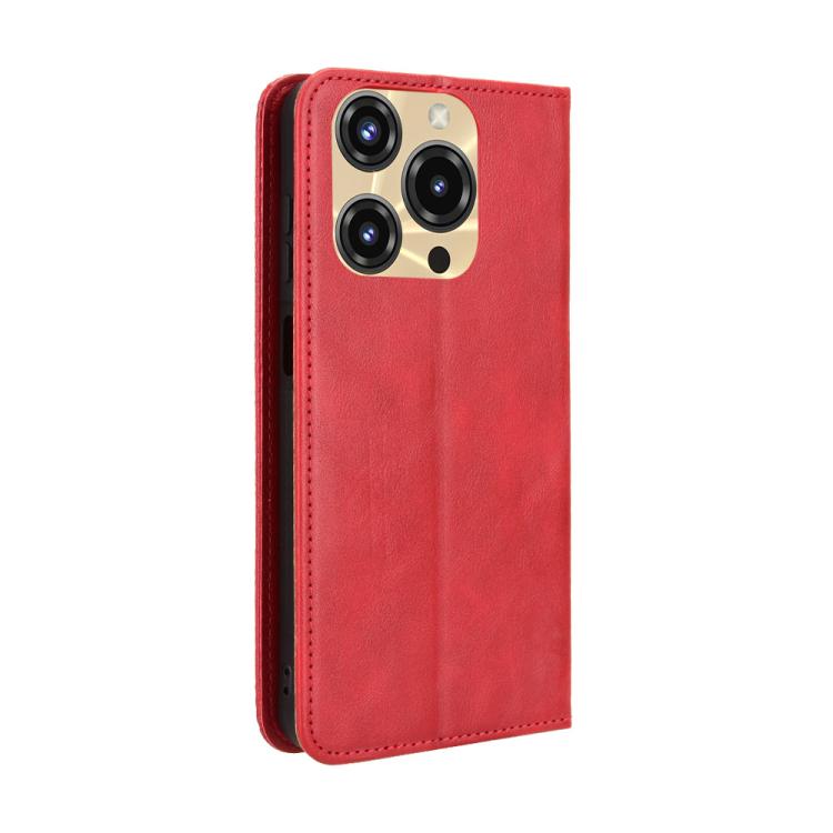 For Oukitel C69 Magnetic Buckle Retro Texture Leather Phone Case