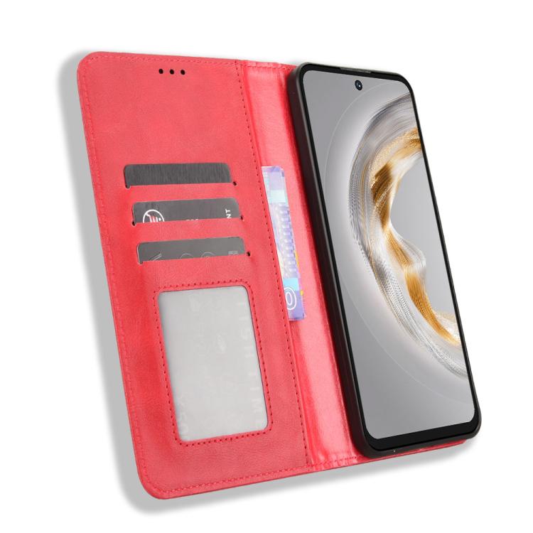 For Oukitel C69 Magnetic Buckle Retro Texture Leather Phone Case