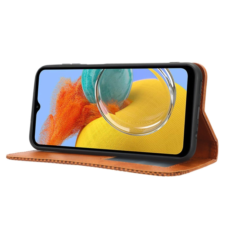 For Samsung Galaxy M54 5G Magnetic Buckle Retro Texture Leather Phone Case