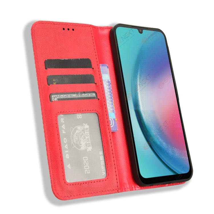 For Samsung Galaxy C55 / M55 5G Magnetic Buckle Retro Texture Leather Phone Case