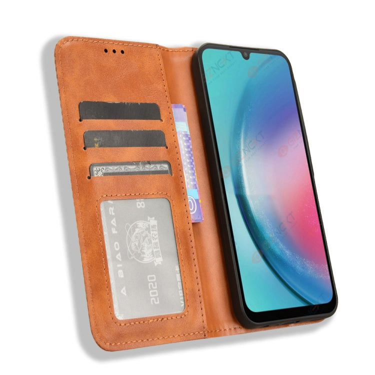 For Samsung Galaxy C55 / M55 5G Magnetic Buckle Retro Texture Leather Phone Case