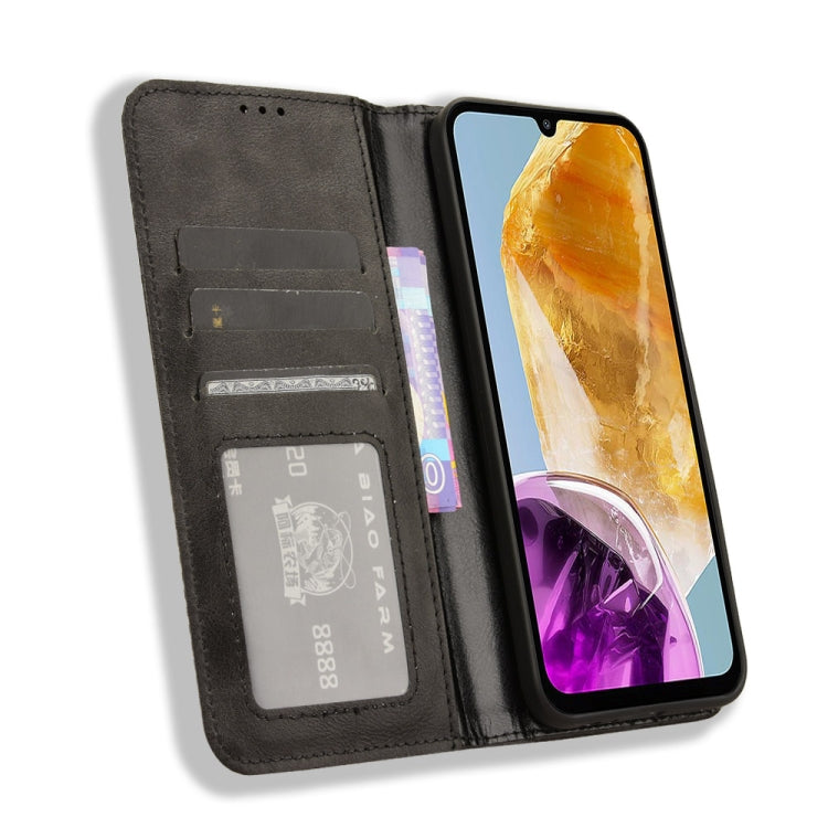 For Samsung Galaxy F15 / M15 5G Magnetic Buckle Retro Texture Leather Phone Case
