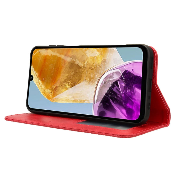 For Samsung Galaxy F15 / M15 5G Magnetic Buckle Retro Texture Leather Phone Case