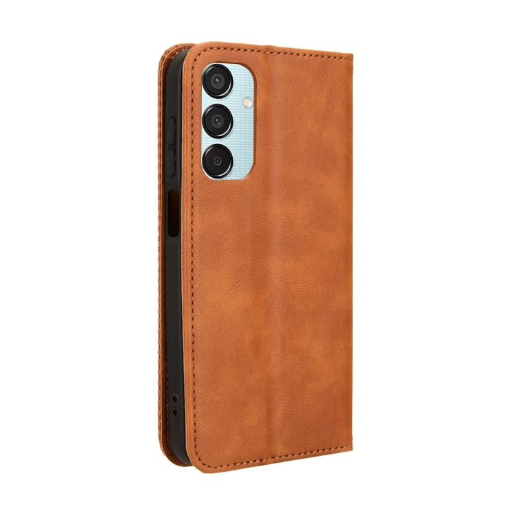 For Samsung Galaxy F15 / M15 5G Magnetic Buckle Retro Texture Leather Phone Case