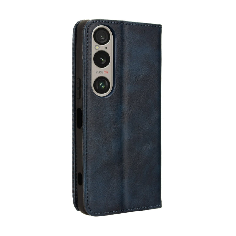 For Sony Xperia 1 VI 2024 Magnetic Buckle Retro Texture Leather Phone Case