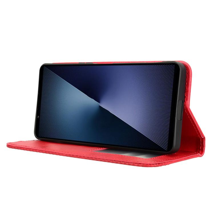 For Sony Xperia 1 VII Magnetic Buckle Retro Texture Leather Phone Case