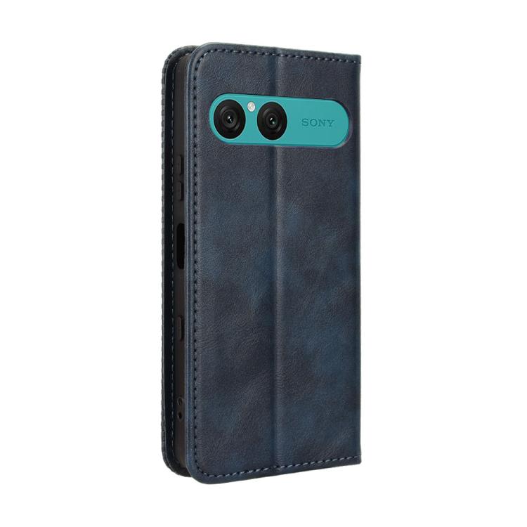 For Sony Xperia 10 VII Magnetic Buckle Retro Texture Leather Phone Case