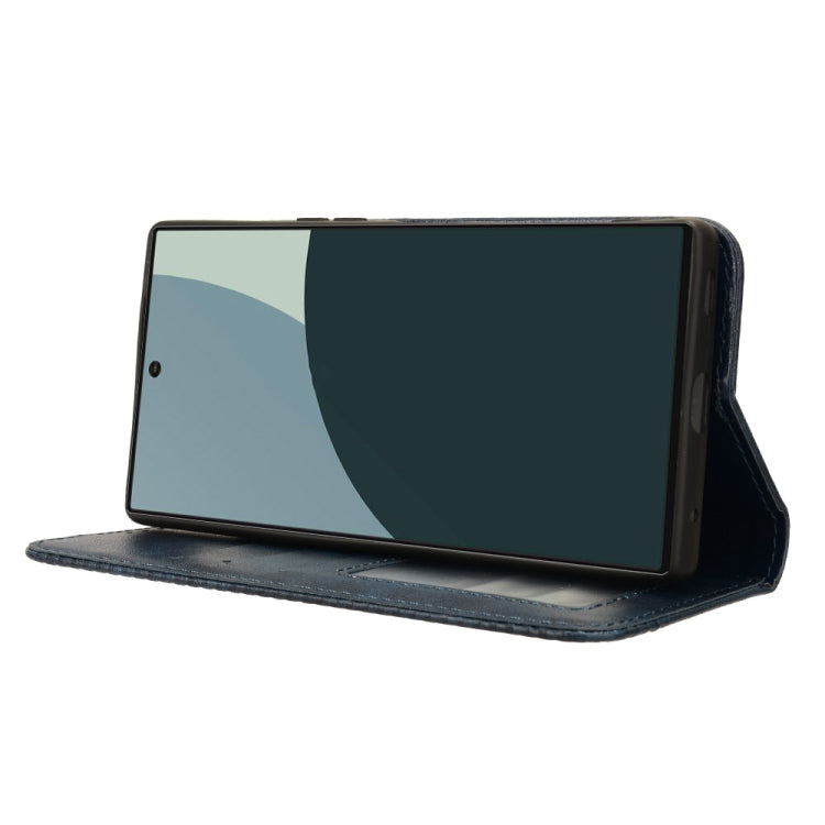 For Sharp Aquos R9 Magnetic Buckle Retro Texture Leather Phone Case
