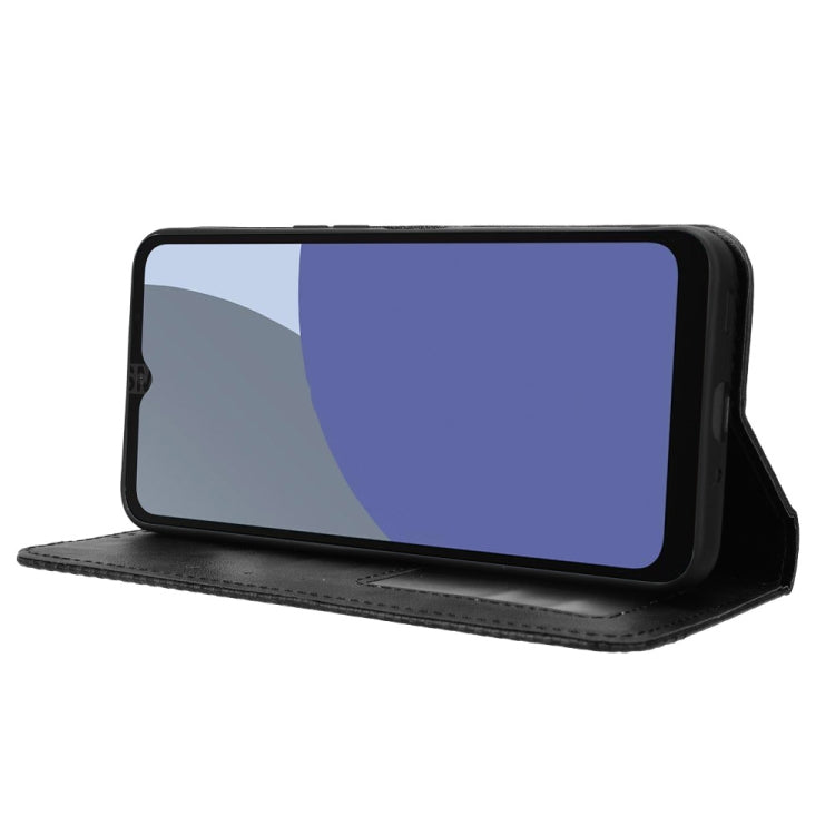 For Sharp Aquos wish4 Magnetic Buckle Retro Texture Leather Phone Case