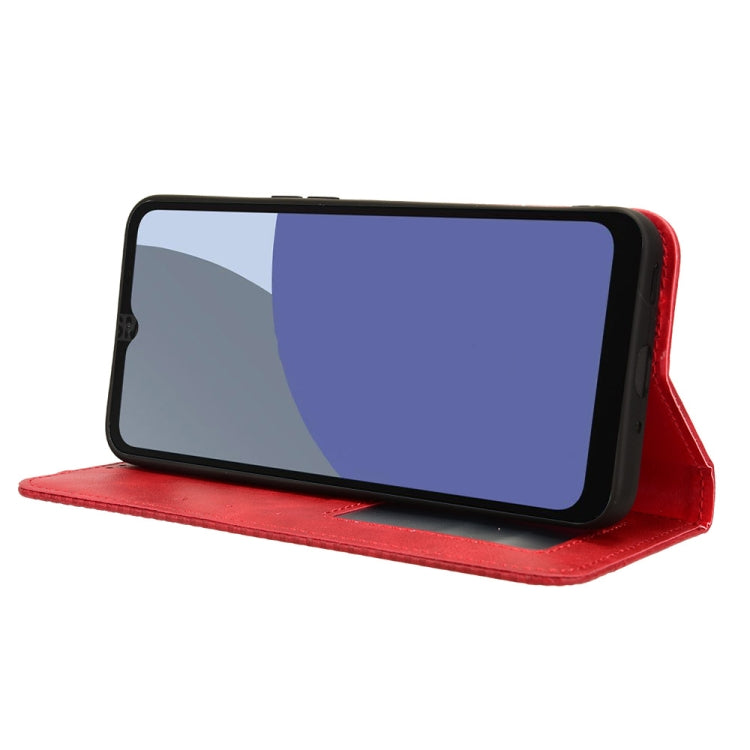 For Sharp Aquos wish4 Magnetic Buckle Retro Texture Leather Phone Case
