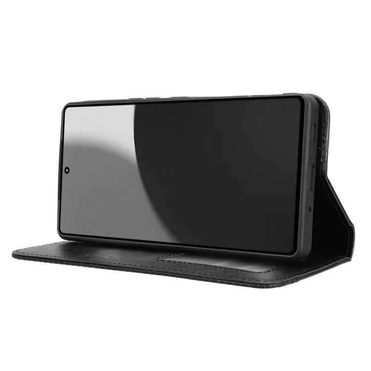 For Sharp Aquos R9 Pro Magnetic Buckle Retro Texture Leather Phone Case