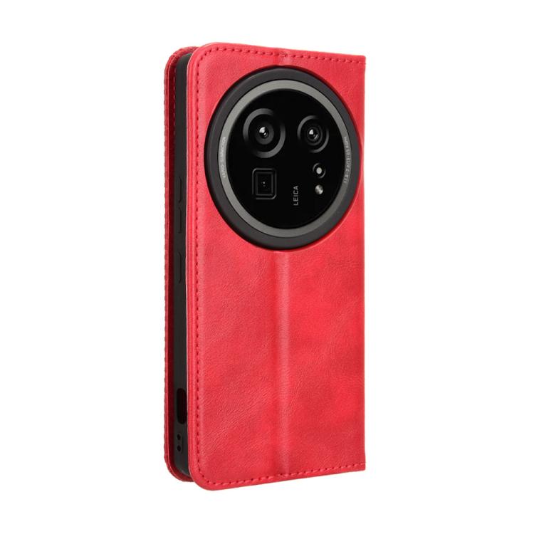 For Sharp Aquos R9 Pro Magnetic Buckle Retro Texture Leather Phone Case