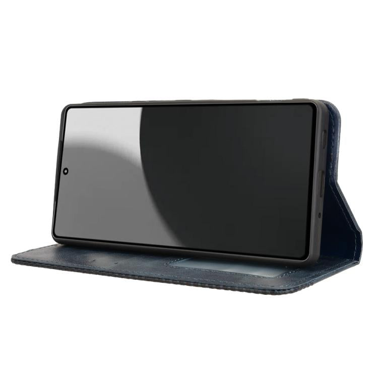 For Sharp Aquos R9 Pro Magnetic Buckle Retro Texture Leather Phone Case