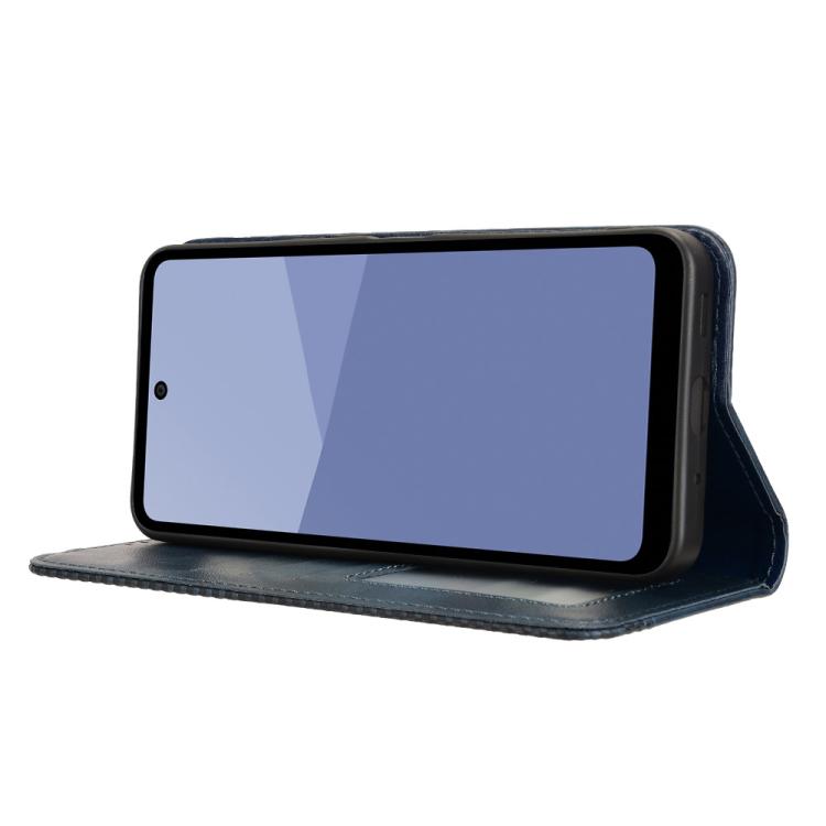 For Sharp Aquos wish5 Magnetic Buckle Retro Texture Leather Phone Case