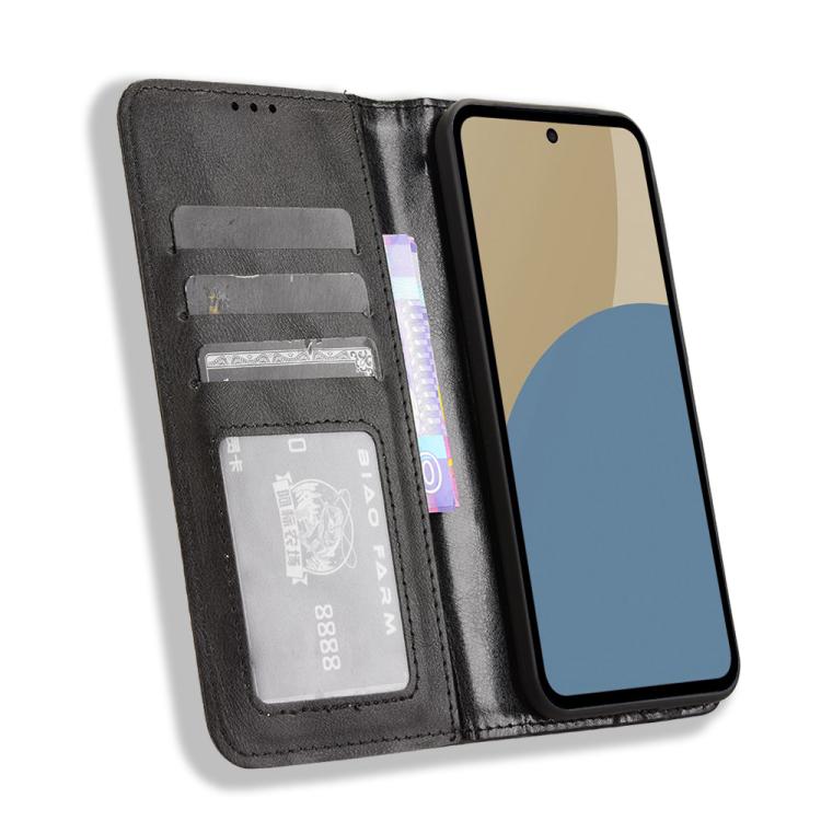For Sharp Aquos Sense10 Magnetic Buckle Retro Texture Leather Phone Case