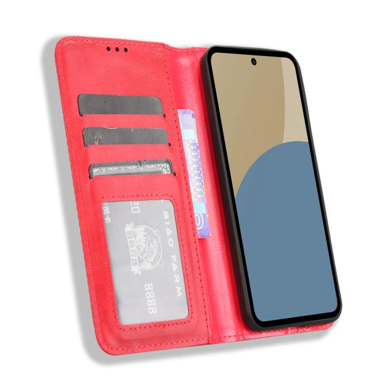 For Sharp Aquos Sense10 Magnetic Buckle Retro Texture Leather Phone Case