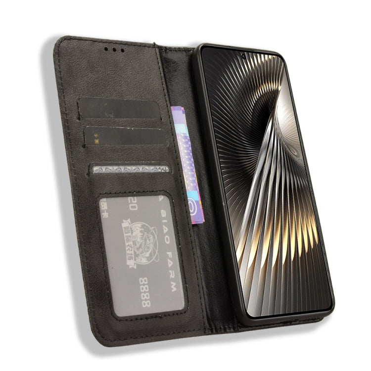 For Xiaomi Redmi Turbo 3 5G Magnetic Buckle Retro Texture Leather Phone Case