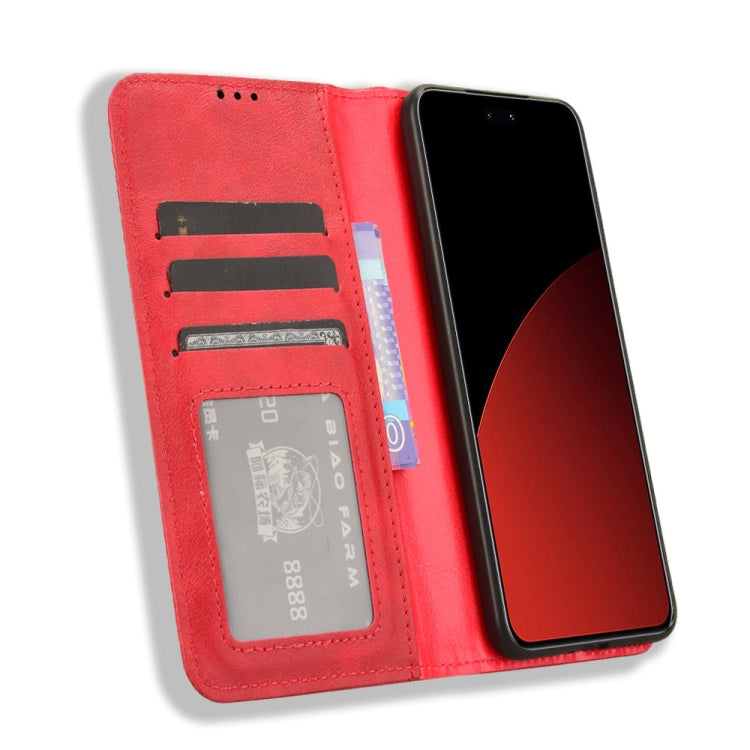 For Xiaomi Civi 4 Pro 5G Magnetic Buckle Retro Texture Leather Phone Case