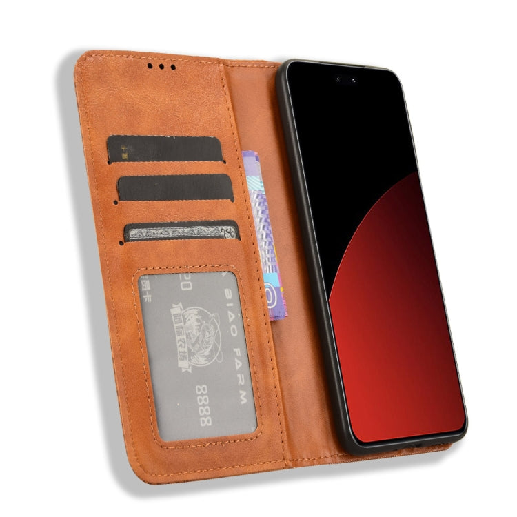 For Xiaomi Civi 4 Pro 5G Magnetic Buckle Retro Texture Leather Phone Case