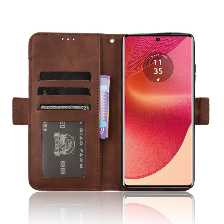 For Motorola Edge 50 Fusion Skin Feel Calf Texture Card Slots Leather Phone Case
