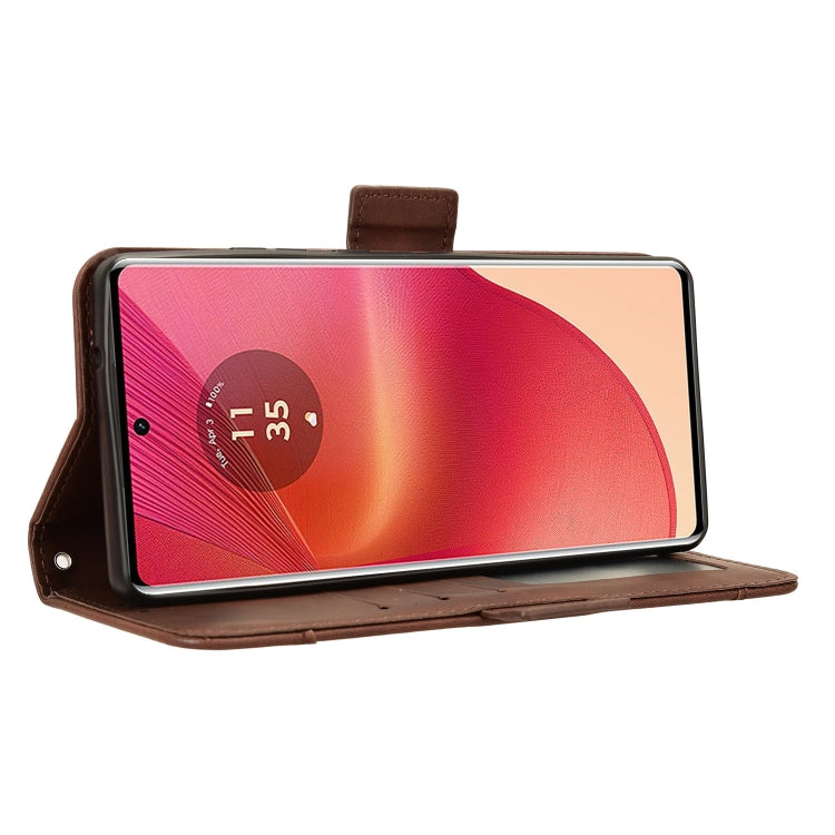 For Motorola Edge 50 Fusion Skin Feel Calf Texture Card Slots Leather Phone Case