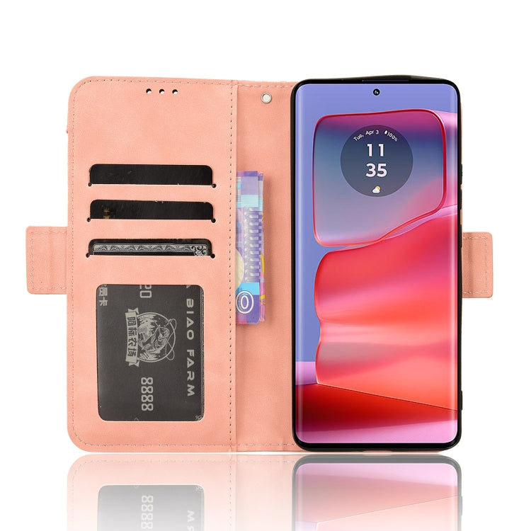 For Motorola Edge 50 Pro Skin Feel Calf Texture Card Slots Leather Phone Case