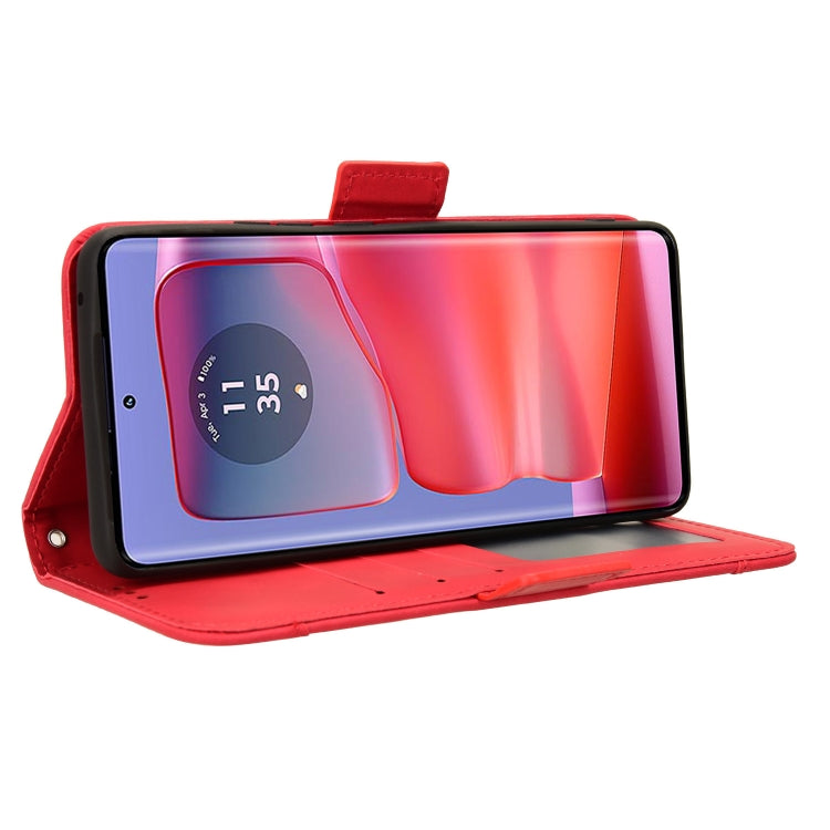 For Motorola Edge 50 Pro Skin Feel Calf Texture Card Slots Leather Phone Case