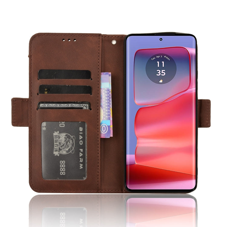 For Motorola Edge 50 Pro Skin Feel Calf Texture Card Slots Leather Phone Case