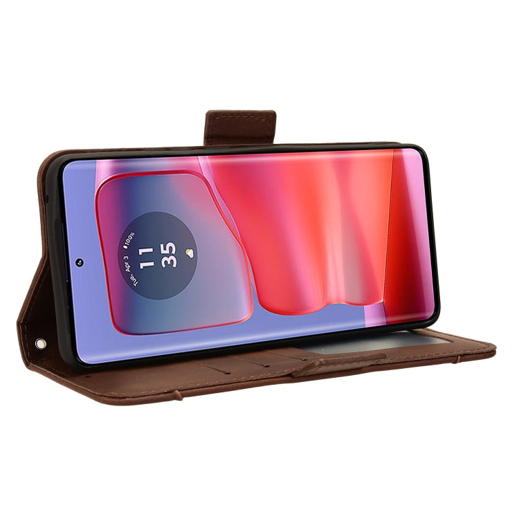 For Motorola Edge 50 Pro Skin Feel Calf Texture Card Slots Leather Phone Case