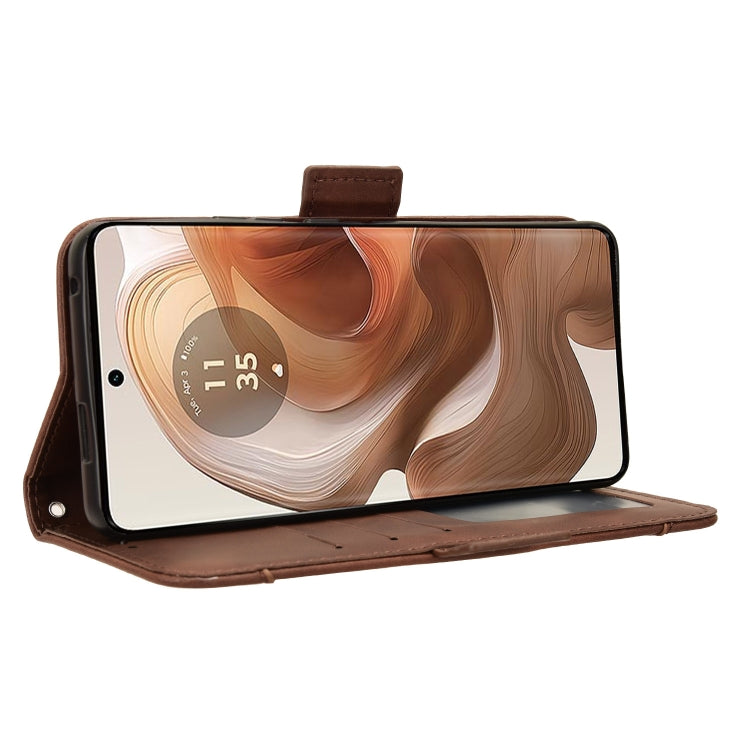 For Motorola Edge 50 Ultra / Moto X50 Ultra Skin Feel Calf Texture Card Slots Leather Phone Case