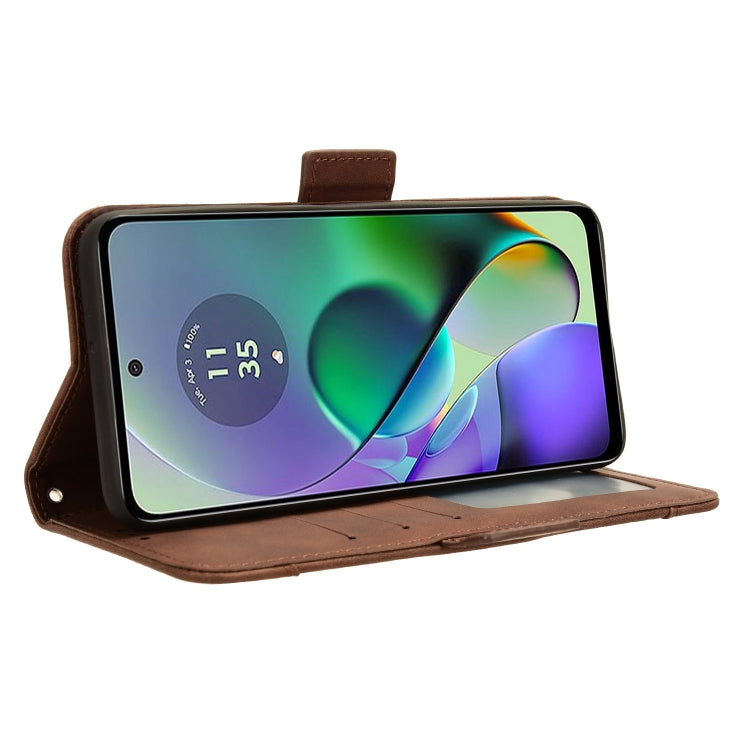 For Motorola Moto G64 5G / G64y 5G Skin Feel Calf Texture Card Slots Leather Phone Case