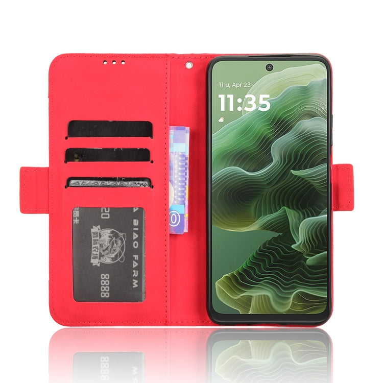 For Motorola Moto G35 5G Skin Feel Calf Texture Card Slots Leather Phone Case