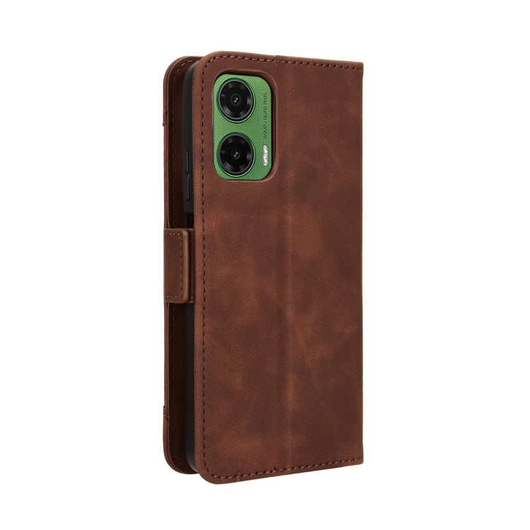 For Motorola Moto G35 5G Skin Feel Calf Texture Card Slots Leather Phone Case