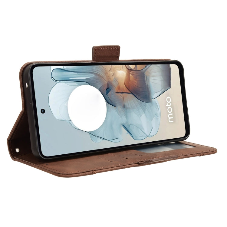For Motorola Moto G45 5G / G34 5G Skin Feel Calf Texture Card Slots Leather Phone Case
