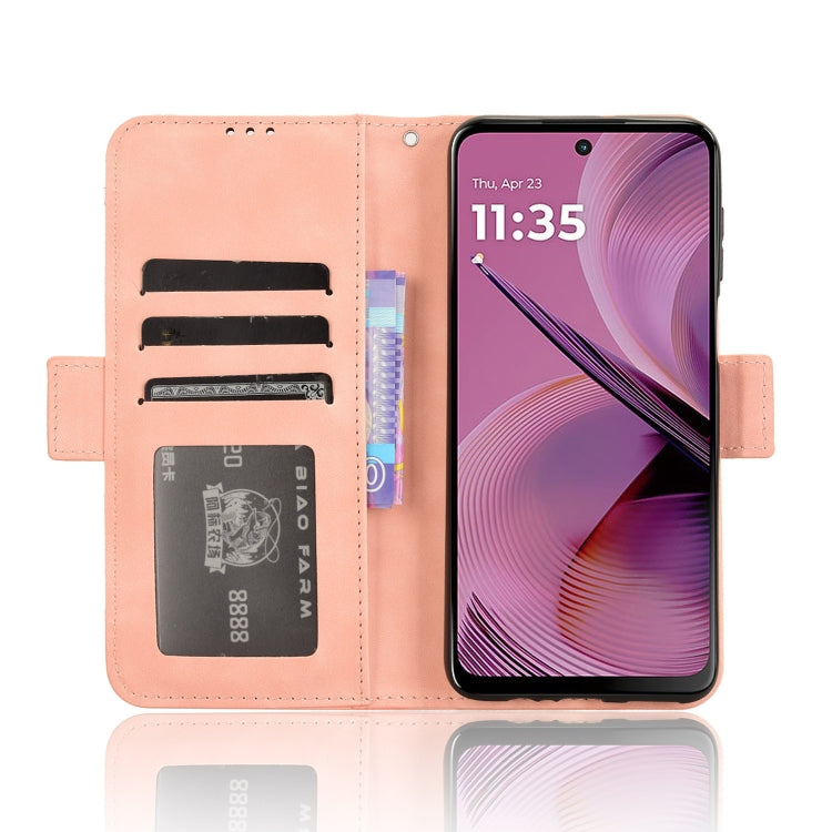For Motorola Moto G55 5G Skin Feel Calf Texture Card Slots Leather Phone Case