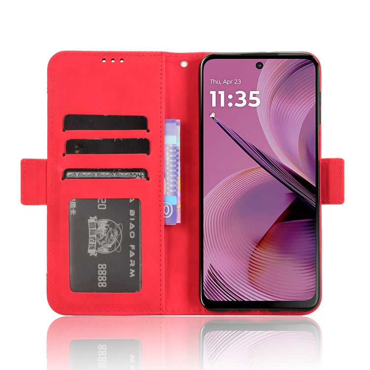 For Motorola Moto G55 5G Skin Feel Calf Texture Card Slots Leather Phone Case