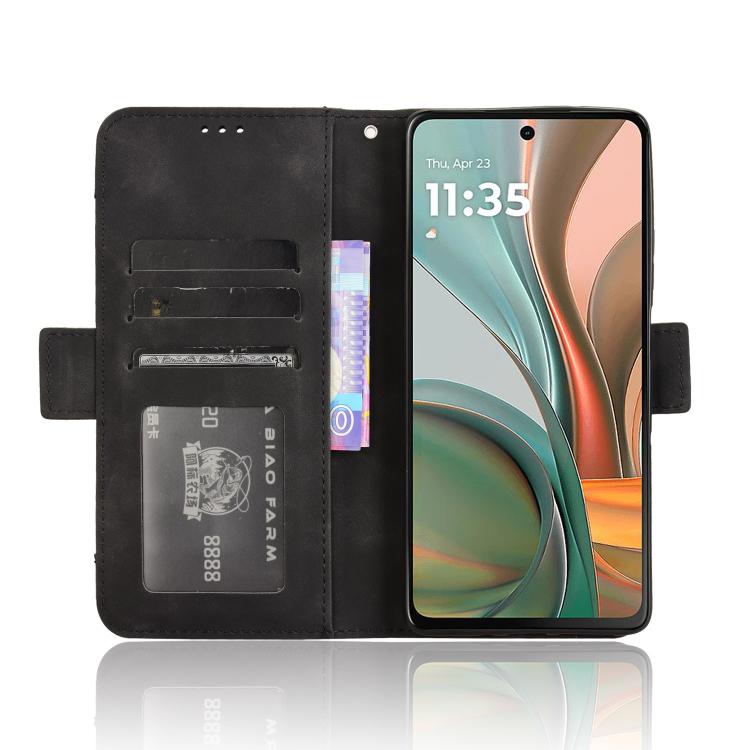 For Motorola Moto G75 5G Skin Feel Calf Texture Card Slots Leather Phone Case