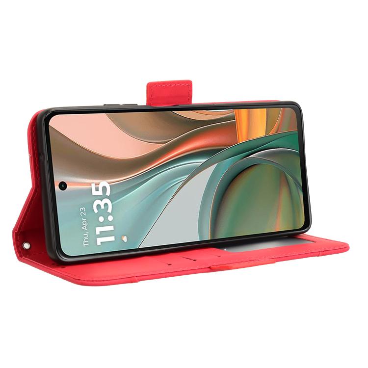 For Motorola Moto G75 5G Skin Feel Calf Texture Card Slots Leather Phone Case