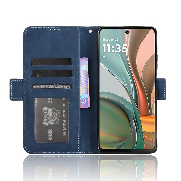 For Motorola Moto G75 5G Skin Feel Calf Texture Card Slots Leather Phone Case