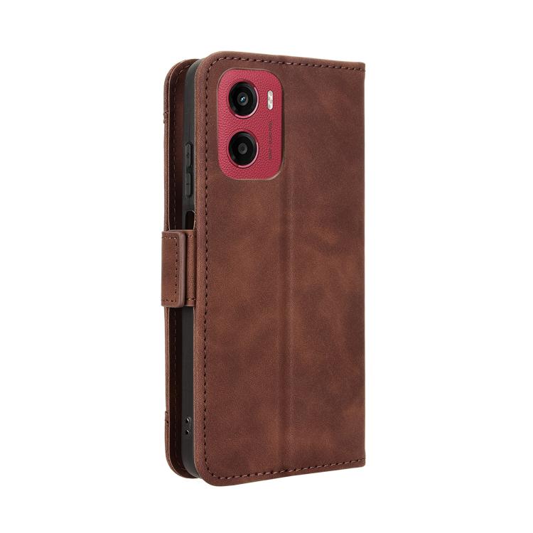 For Motorola Moto G05 4G / E15 4G Skin Feel Calf Texture Card Slots Leather Phone Case
