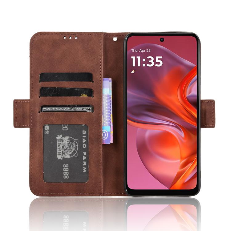 For Motorola Moto G05 4G / E15 4G Skin Feel Calf Texture Card Slots Leather Phone Case