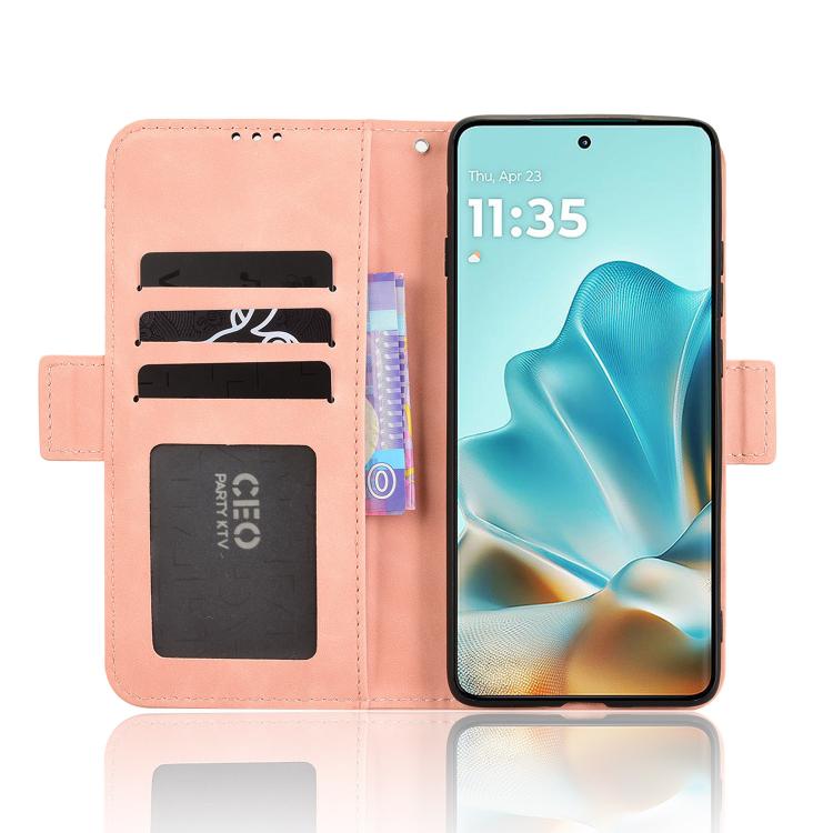 For Motorola Edge 60 Fusion Skin Feel Calf Texture Card Slots Leather Phone Case