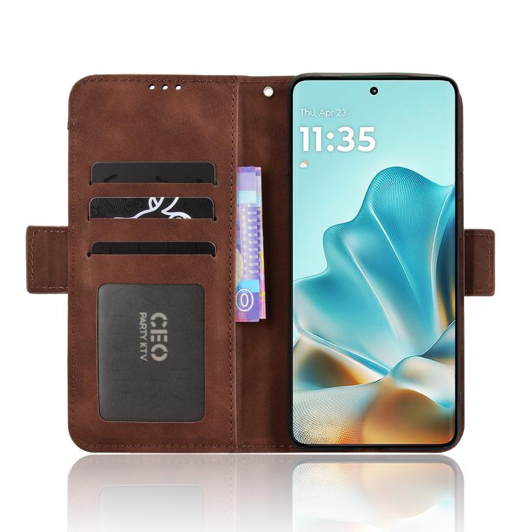 For Motorola Edge 60 Fusion Skin Feel Calf Texture Card Slots Leather Phone Case