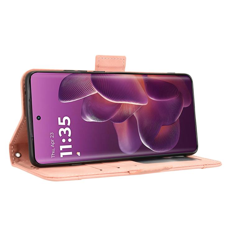 For Motorola Edge 60 Pro / 60s Pro 5G Skin Feel Calf Texture Card Slots Leather Phone Case