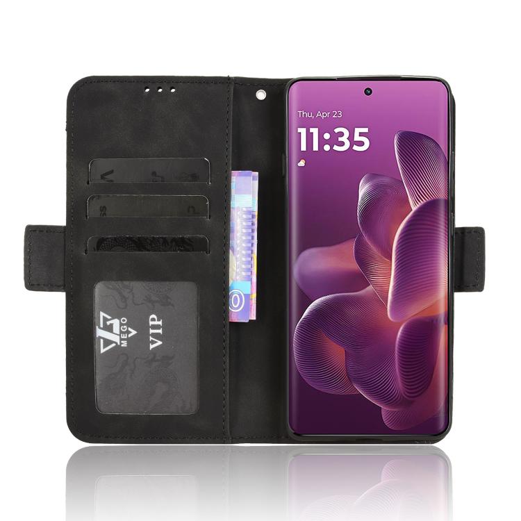 For Motorola Edge 60 Pro / 60s Pro 5G Skin Feel Calf Texture Card Slots Leather Phone Case