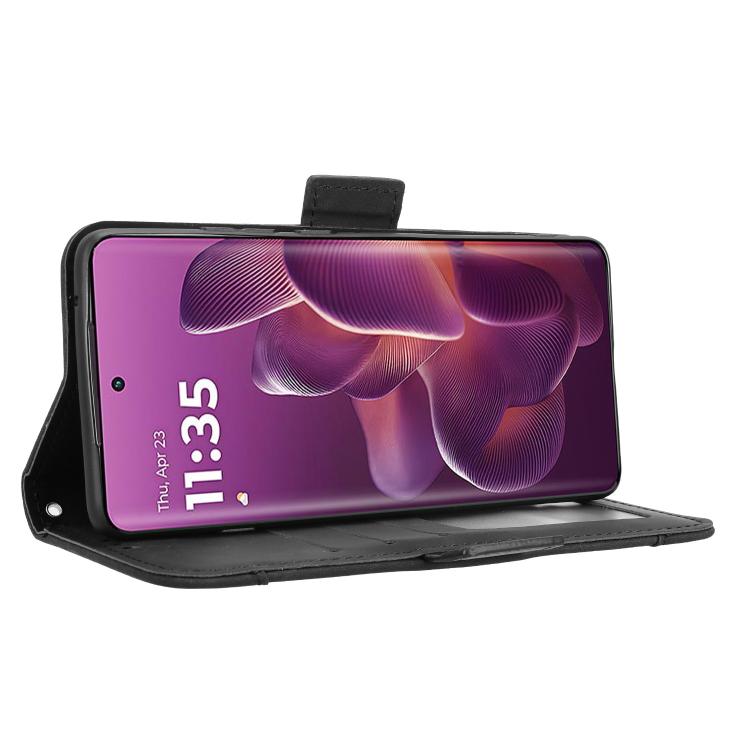 For Motorola Edge 60 Pro / 60s Pro 5G Skin Feel Calf Texture Card Slots Leather Phone Case