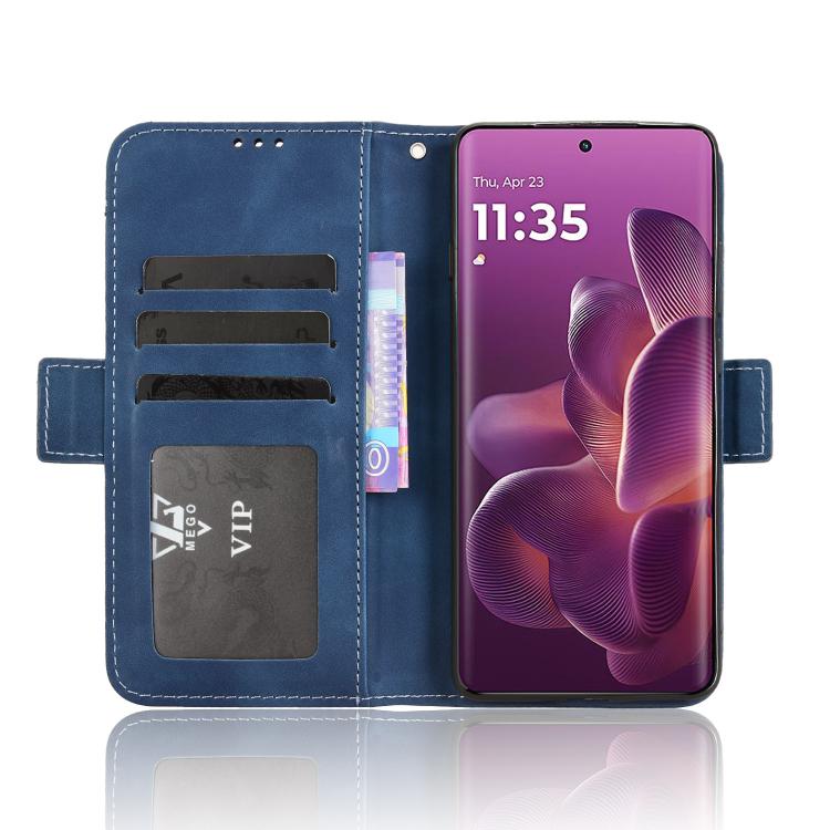 For Motorola Edge 60 Pro / 60s Pro 5G Skin Feel Calf Texture Card Slots Leather Phone Case